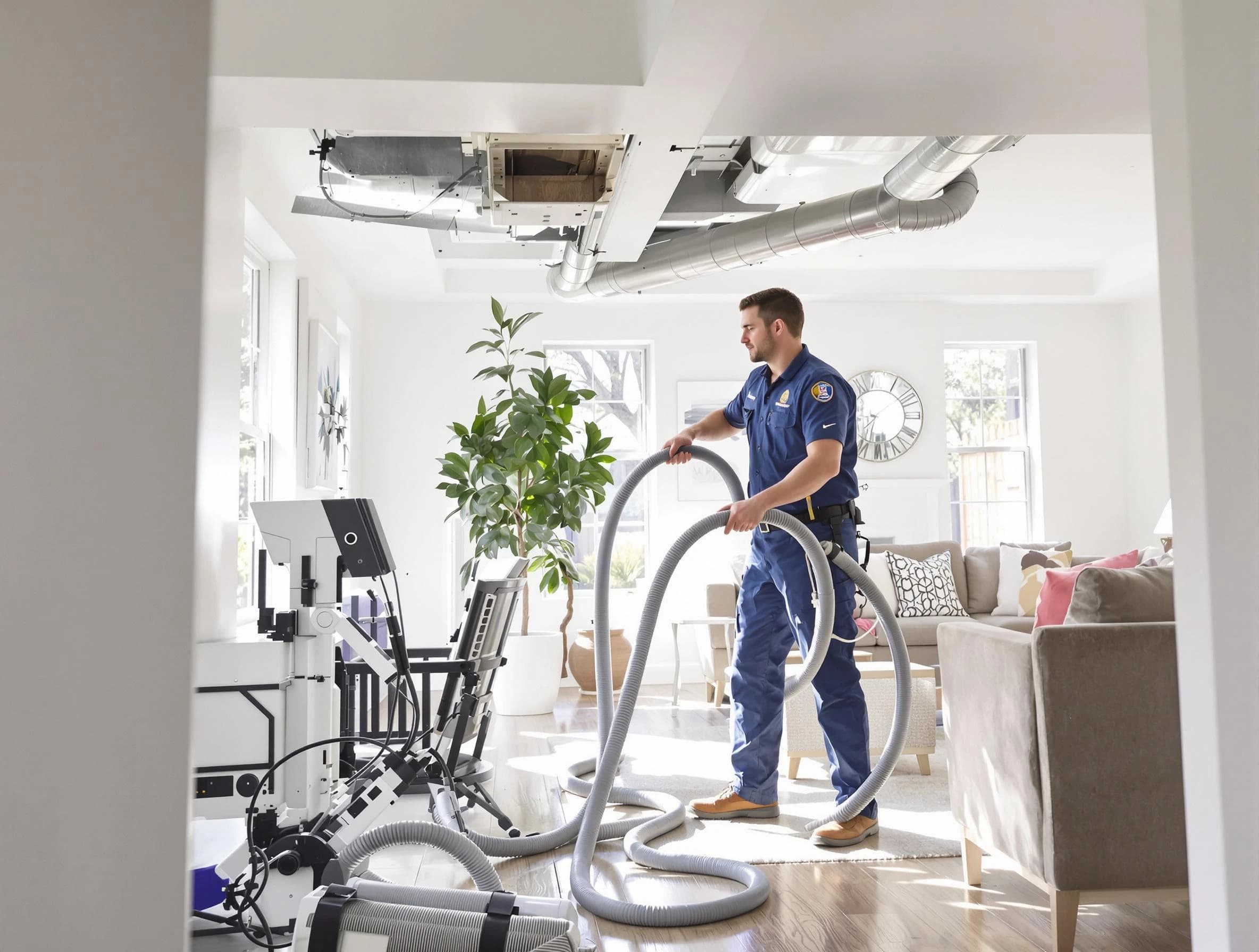 Indio Air Duct Cleaning technician performing thorough AC duct cleaning for enhanced cooling efficiency in Indio