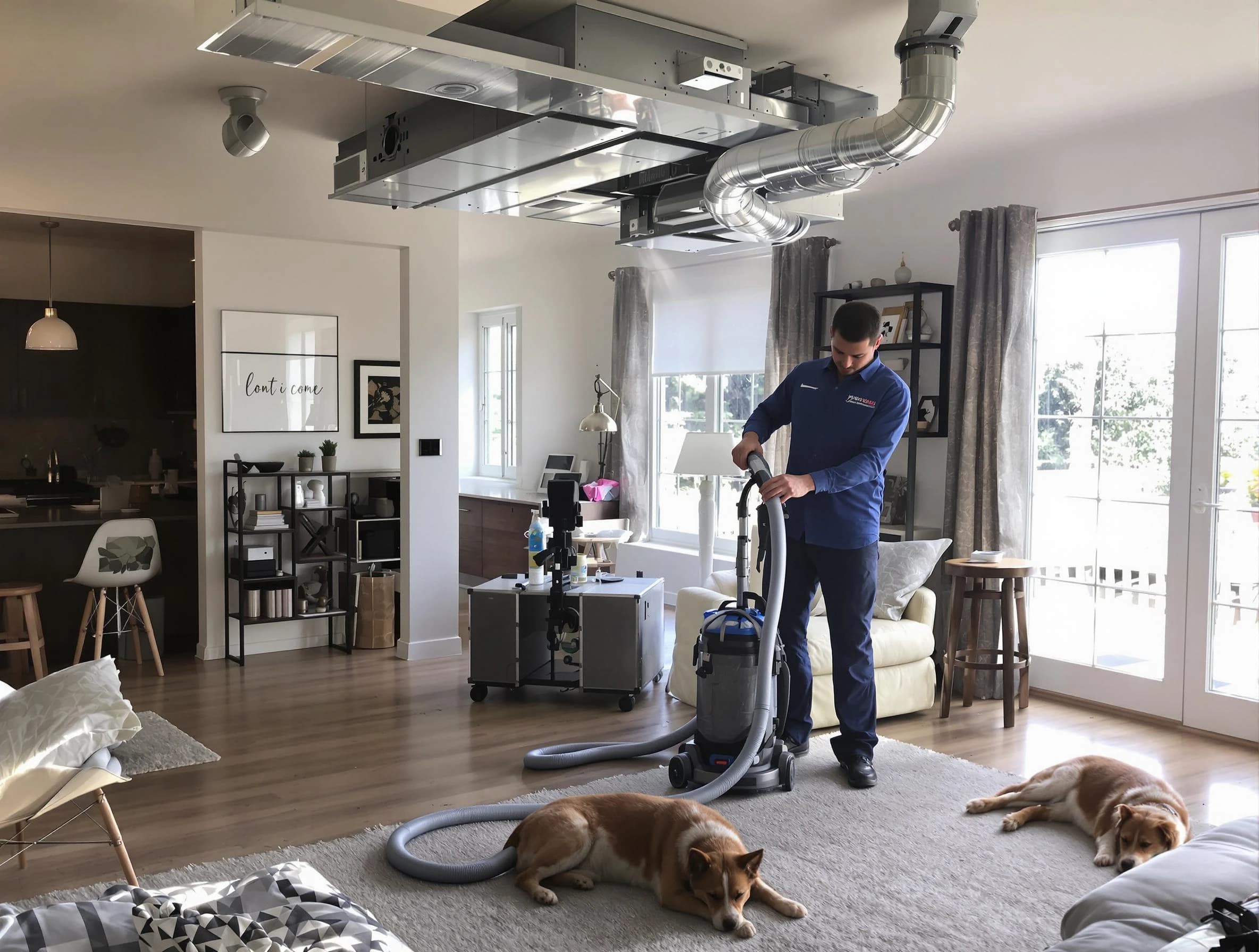 Indio Air Duct Cleaning technician performing detailed indoor duct cleaning for improved air quality in Indio