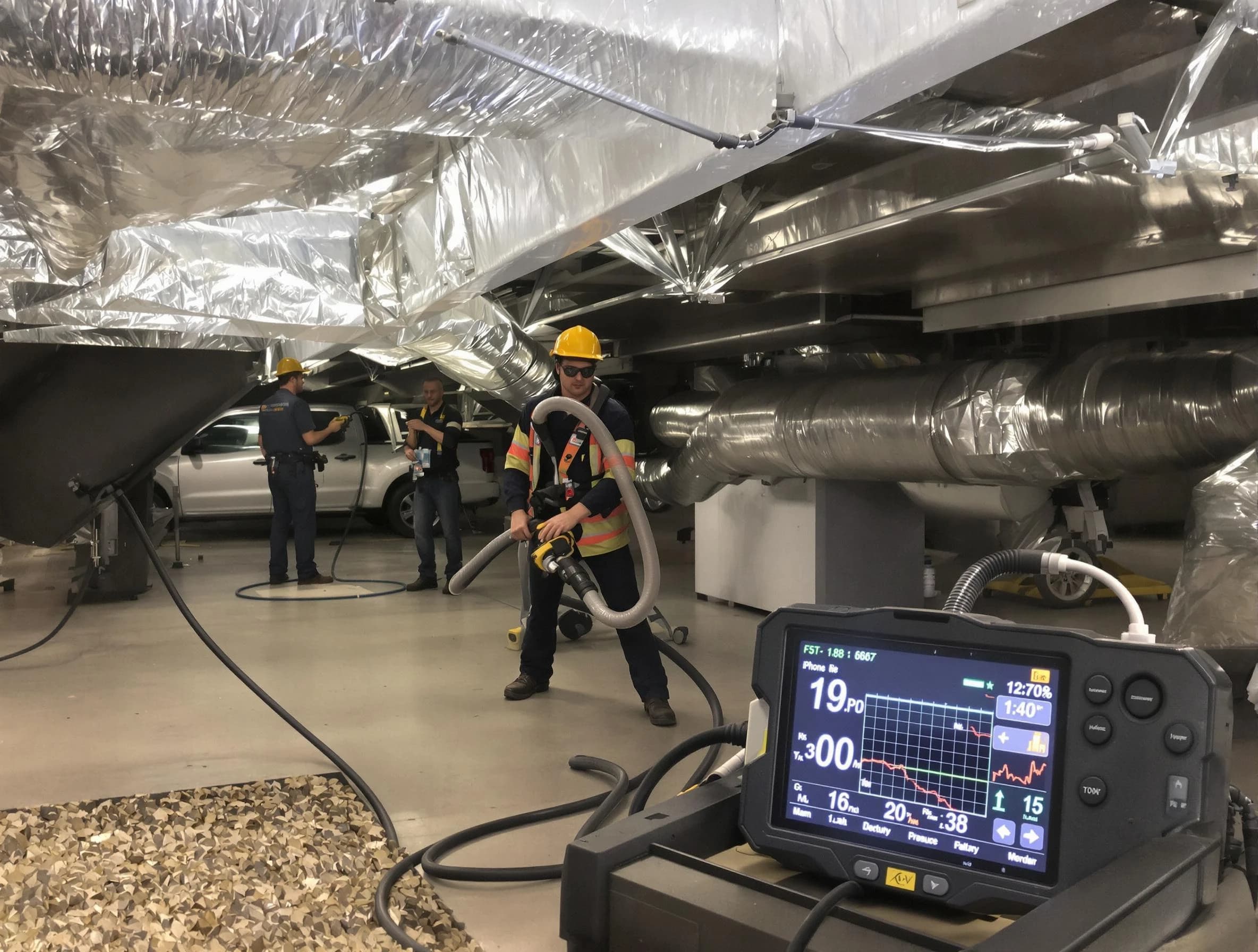 Professional negative pressure duct cleaning by Indio Air Duct Cleaning in Indio