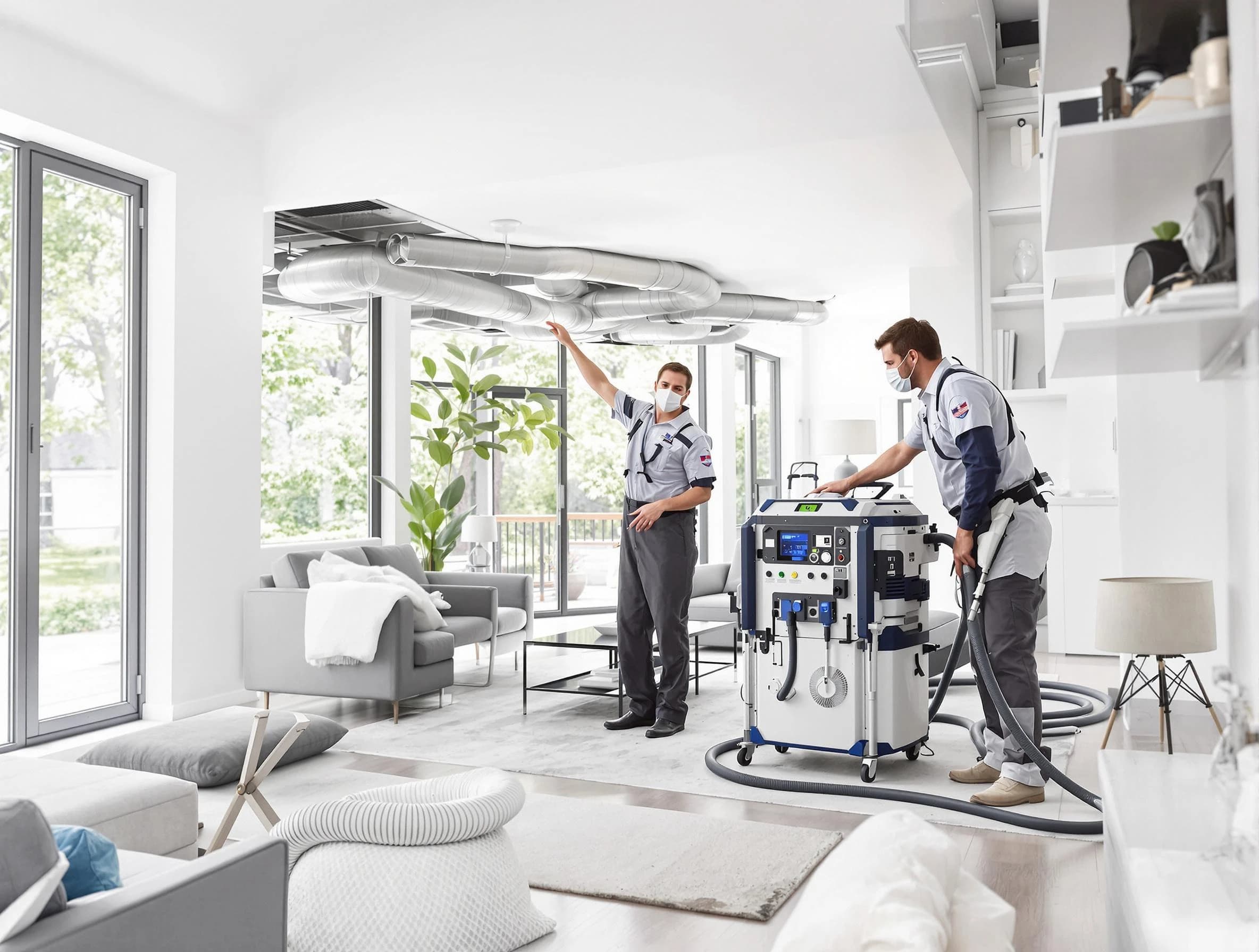 Indio Air Duct Cleaning professional conducting pure air duct cleaning with state-of-the-art equipment in Indio