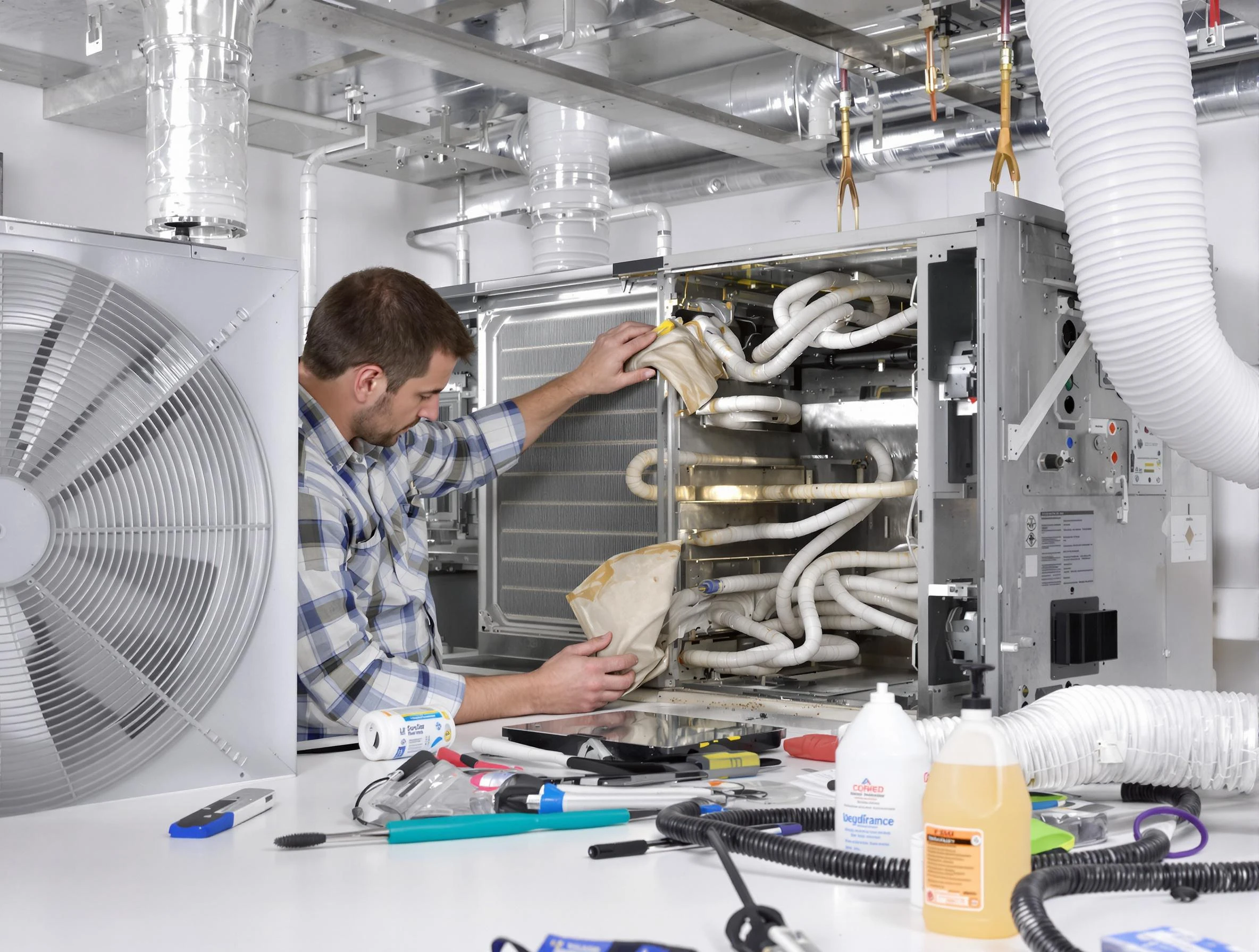 Indio Air Duct Cleaning specialist performing precision AC coil cleaning in Indio