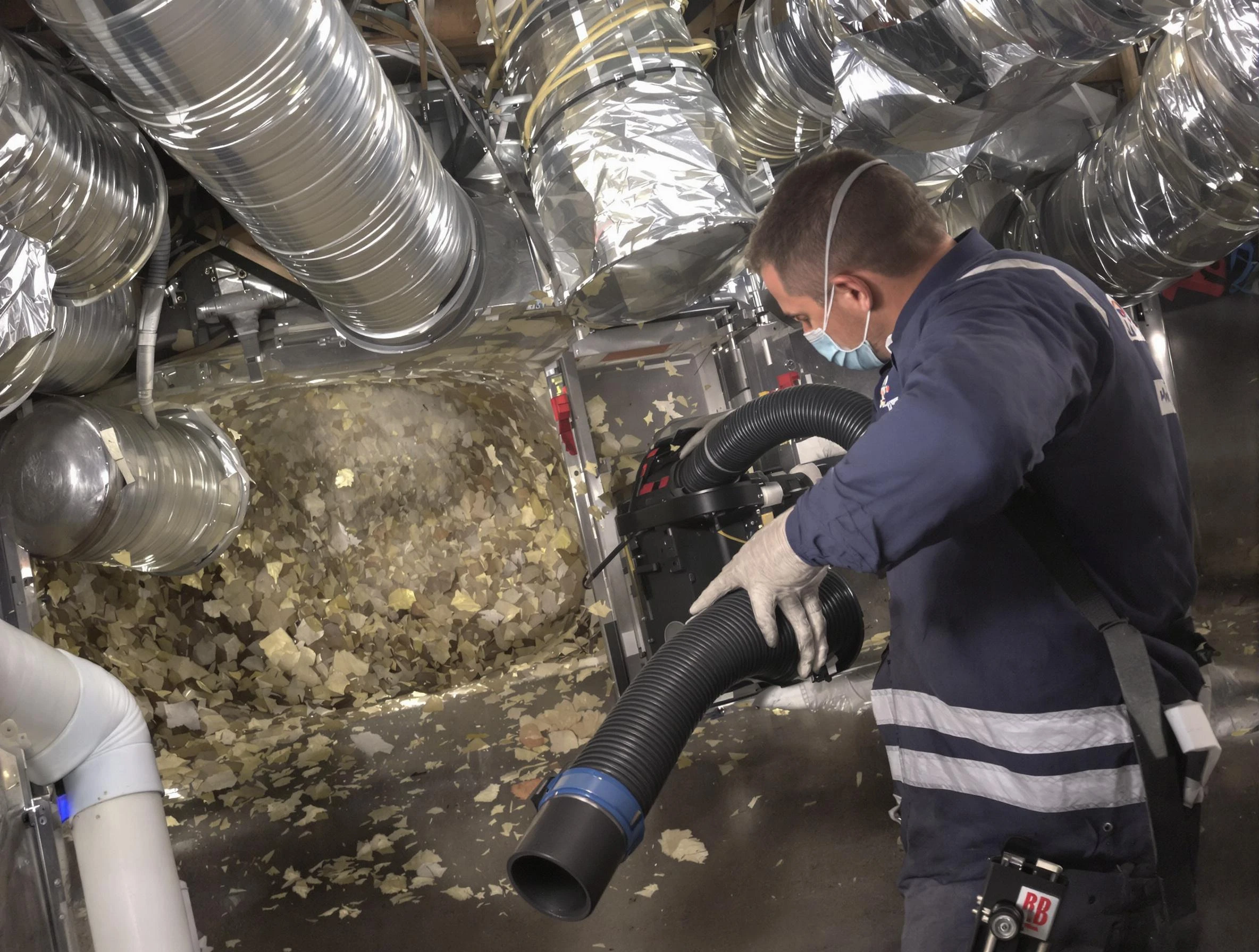 Indio Air Duct Cleaning specialist operating negative pressure cleaning equipment for thorough duct maintenance in Indio